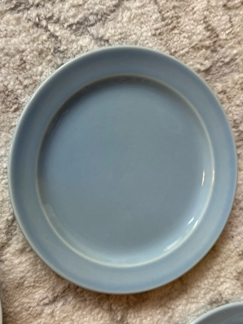 Lu-Ray Pastels Blue Plates Salad Bread Dessert - 6-3/8” Vintage Spring Easter